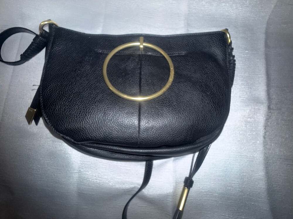 Foley + Corinna Crescent Moon Crossbody Bag with Gold Tone Ring Handle - Picture 2 of 5